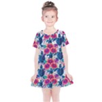 Tropical Flowers Turtles CBDOilPrincess Edf1ea6f-2cc5-4f0b-a5cc-9c146c7d79e4 Kids  Simple Cotton Dress
