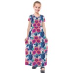 Tropical Flowers Turtles CBDOilPrincess Edf1ea6f-2cc5-4f0b-a5cc-9c146c7d79e4 Kids  Short Sleeve Maxi Dress