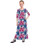 Tropical Flowers Turtles CBDOilPrincess Edf1ea6f-2cc5-4f0b-a5cc-9c146c7d79e4 Kids  Quarter Sleeve Maxi Dress