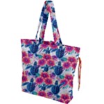 Tropical Flowers Turtles CBDOilPrincess Edf1ea6f-2cc5-4f0b-a5cc-9c146c7d79e4 Drawstring Tote Bag