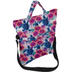 Tropical Flowers Turtles CBDOilPrincess Edf1ea6f-2cc5-4f0b-a5cc-9c146c7d79e4 Fold Over Handle Tote Bag