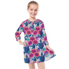 Kids  Quarter Sleeve Shirt Dress 
