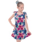 Tropical Flowers Turtles CBDOilPrincess Edf1ea6f-2cc5-4f0b-a5cc-9c146c7d79e4 Kids  Tie Up Tunic Dress