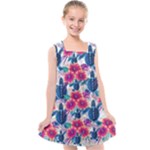 Tropical Flowers Turtles CBDOilPrincess Edf1ea6f-2cc5-4f0b-a5cc-9c146c7d79e4 Kids  Cross Back Dress