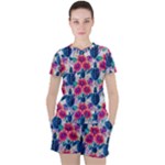 Tropical Flowers Turtles CBDOilPrincess Edf1ea6f-2cc5-4f0b-a5cc-9c146c7d79e4 Women s Tee and Shorts Set