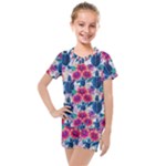 Tropical Flowers Turtles CBDOilPrincess Edf1ea6f-2cc5-4f0b-a5cc-9c146c7d79e4 Kids  Mesh Tee and Shorts Set