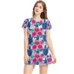 Tropical Flowers Turtles CBDOilPrincess Edf1ea6f-2cc5-4f0b-a5cc-9c146c7d79e4 Women s Sports Skirt