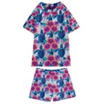 Tropical Flowers Turtles CBDOilPrincess Edf1ea6f-2cc5-4f0b-a5cc-9c146c7d79e4 Kids  Swim Tee and Shorts Set