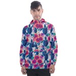 Tropical Flowers Turtles CBDOilPrincess Edf1ea6f-2cc5-4f0b-a5cc-9c146c7d79e4 Men s Front Pocket Pullover Windbreaker