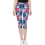 Tropical Flowers Turtles CBDOilPrincess Edf1ea6f-2cc5-4f0b-a5cc-9c146c7d79e4 Inside Out Lightweight Velour Capri Leggings 