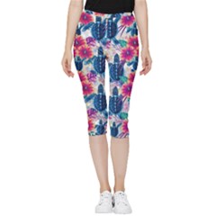Inside Out Lightweight Velour Capri Leggings  