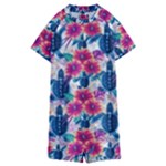 Tropical Flowers Turtles CBDOilPrincess Edf1ea6f-2cc5-4f0b-a5cc-9c146c7d79e4 Kids  Boyleg Half Suit Swimwear