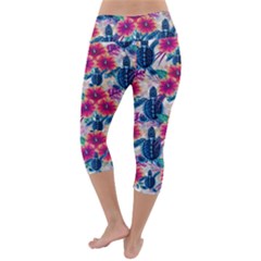 Lightweight Velour Capri Yoga Leggings 