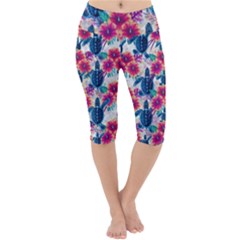 Lightweight Velour Cropped Yoga Leggings 