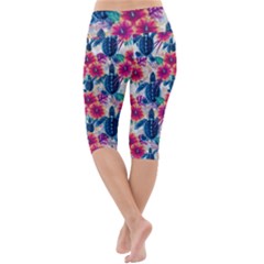 Lightweight Velour Cropped Yoga Leggings 