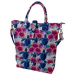 Tropical Flowers Turtles CBDOilPrincess Edf1ea6f-2cc5-4f0b-a5cc-9c146c7d79e4 Buckle Top Tote Bag
