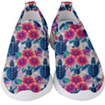 Tropical Flowers Turtles CBDOilPrincess Edf1ea6f-2cc5-4f0b-a5cc-9c146c7d79e4 Kids  Slip On Sneakers