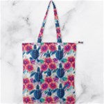 Tropical Flowers Turtles CBDOilPrincess Edf1ea6f-2cc5-4f0b-a5cc-9c146c7d79e4 Double Zip Up Tote Bag