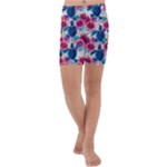 Tropical Flowers Turtles CBDOilPrincess Edf1ea6f-2cc5-4f0b-a5cc-9c146c7d79e4 Kids  Lightweight Velour Capri Yoga Leggings
