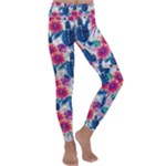 Tropical Flowers Turtles CBDOilPrincess Edf1ea6f-2cc5-4f0b-a5cc-9c146c7d79e4 Kids  Lightweight Velour Classic Yoga Leggings
