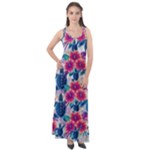 Tropical Flowers Turtles CBDOilPrincess Edf1ea6f-2cc5-4f0b-a5cc-9c146c7d79e4 Sleeveless Velour Maxi Dress