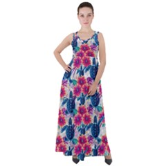 Empire Waist Velour Maxi Dress 