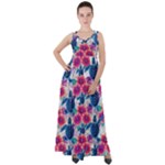 Tropical Flowers Turtles CBDOilPrincess Edf1ea6f-2cc5-4f0b-a5cc-9c146c7d79e4 Empire Waist Velour Maxi Dress