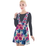 Tropical Flowers Turtles CBDOilPrincess Edf1ea6f-2cc5-4f0b-a5cc-9c146c7d79e4 Plunge Pinafore Velour Dress