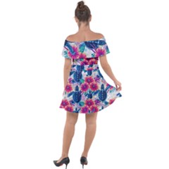 Off Shoulder Velour Dress 