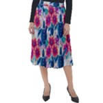 Tropical Flowers Turtles CBDOilPrincess Edf1ea6f-2cc5-4f0b-a5cc-9c146c7d79e4 Classic Velour Midi Skirt 