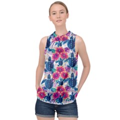 High Neck Satin Top 