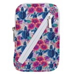 Tropical Flowers Turtles CBDOilPrincess Edf1ea6f-2cc5-4f0b-a5cc-9c146c7d79e4 Belt Pouch Bag (Large)