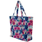 Tropical Flowers Turtles CBDOilPrincess Edf1ea6f-2cc5-4f0b-a5cc-9c146c7d79e4 Zip Up Canvas Bag