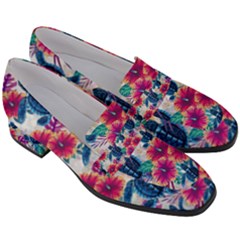 Women s Chunky Heel Loafers 