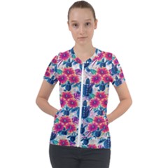 Short Sleeve Zip Up Jacket 