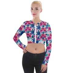 Long Sleeve Cropped Velvet Jacket 