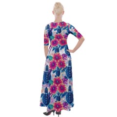 Half Sleeves Maxi Dress 