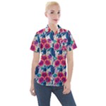 Tropical Flowers Turtles CBDOilPrincess Edf1ea6f-2cc5-4f0b-a5cc-9c146c7d79e4 Women s Short Sleeve Pocket Shirt