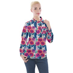 Women s Long Sleeve Pocket Shirt 