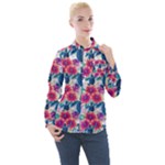 Tropical Flowers Turtles CBDOilPrincess Edf1ea6f-2cc5-4f0b-a5cc-9c146c7d79e4 Women s Long Sleeve Pocket Shirt