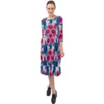 Tropical Flowers Turtles CBDOilPrincess Edf1ea6f-2cc5-4f0b-a5cc-9c146c7d79e4 Ruffle End Midi Chiffon Dress