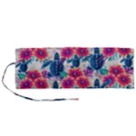 Tropical Flowers Turtles CBDOilPrincess Edf1ea6f-2cc5-4f0b-a5cc-9c146c7d79e4 Roll Up Canvas Pencil Holder (M)