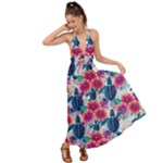 Tropical Flowers Turtles CBDOilPrincess Edf1ea6f-2cc5-4f0b-a5cc-9c146c7d79e4 Backless Maxi Beach Dress