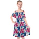 Tropical Flowers Turtles CBDOilPrincess Edf1ea6f-2cc5-4f0b-a5cc-9c146c7d79e4 Kids  Cut Out Shoulders Chiffon Dress