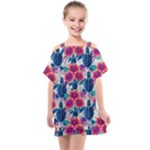 Tropical Flowers Turtles CBDOilPrincess Edf1ea6f-2cc5-4f0b-a5cc-9c146c7d79e4 Kids  One Piece Chiffon Dress