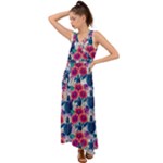 Tropical Flowers Turtles CBDOilPrincess Edf1ea6f-2cc5-4f0b-a5cc-9c146c7d79e4 V-Neck Chiffon Maxi Dress