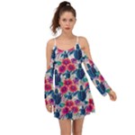 Tropical Flowers Turtles CBDOilPrincess Edf1ea6f-2cc5-4f0b-a5cc-9c146c7d79e4 Kimono Sleeves Boho Dress