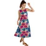 Tropical Flowers Turtles CBDOilPrincess Edf1ea6f-2cc5-4f0b-a5cc-9c146c7d79e4 Summer Maxi Dress