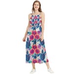 Tropical Flowers Turtles CBDOilPrincess Edf1ea6f-2cc5-4f0b-a5cc-9c146c7d79e4 Boho Sleeveless Summer Dress
