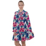 Tropical Flowers Turtles CBDOilPrincess Edf1ea6f-2cc5-4f0b-a5cc-9c146c7d79e4 All Frills Chiffon Dress